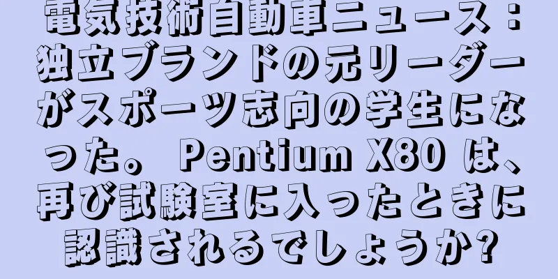電気技術自動車ニュース：独立ブランドの元リーダーがスポーツ志向の学生になった。 Pentium X80 は、再び試験室に入ったときに認識されるでしょうか?