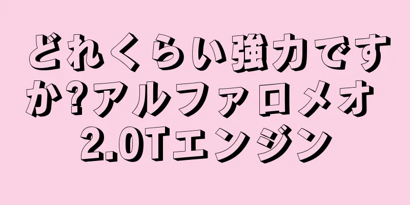 どれくらい強力ですか?アルファロメオ 2.0Tエンジン
