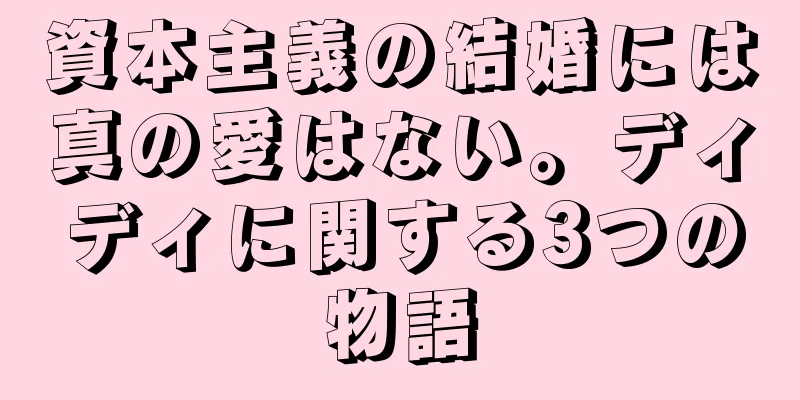 資本主義の結婚には真の愛はない。ディディに関する3つの物語