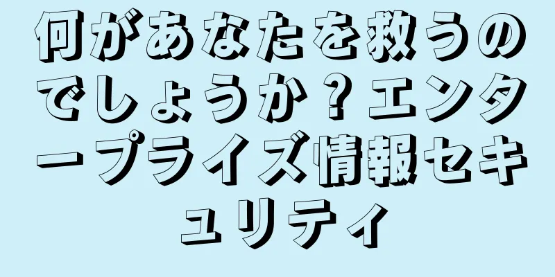 何があなたを救うのでしょうか？エンタープライズ情報セキュリティ