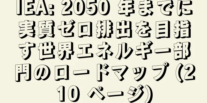 IEA: 2050 年までに実質ゼロ排出を目指す世界エネルギー部門のロードマップ (210 ページ)