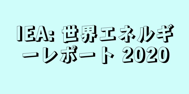 IEA: 世界エネルギーレポート 2020