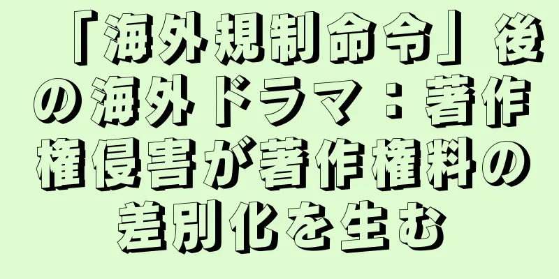 「海外規制命令」後の海外ドラマ：著作権侵害が著作権料の差別化を生む