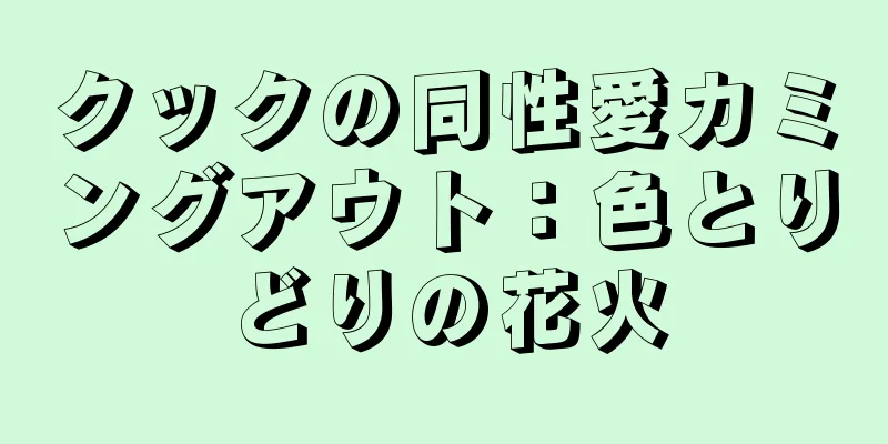 クックの同性愛カミングアウト：色とりどりの花火