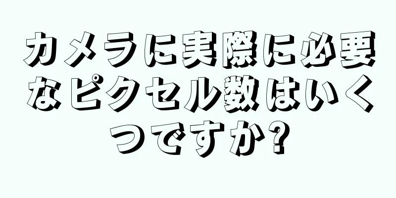 カメラに実際に必要なピクセル数はいくつですか?