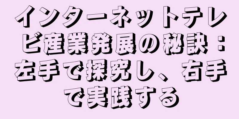 インターネットテレビ産業発展の秘訣：左手で探究し、右手で実践する