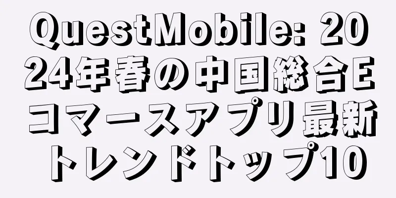 QuestMobile: 2024年春の中国総合Eコマースアプリ最新トレンドトップ10