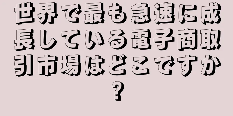 世界で最も急速に成長している電子商取引市場はどこですか?