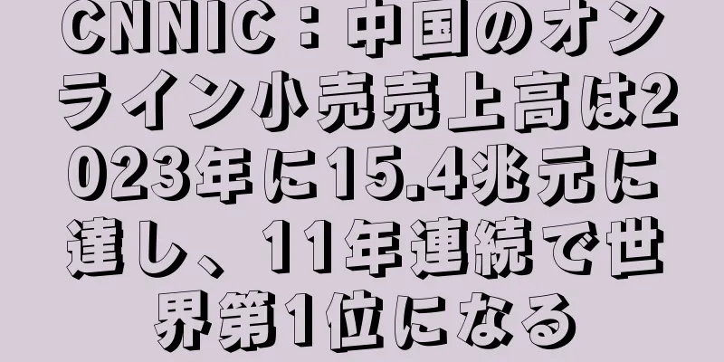CNNIC：中国のオンライン小売売上高は2023年に15.4兆元に達し、11年連続で世界第1位になる