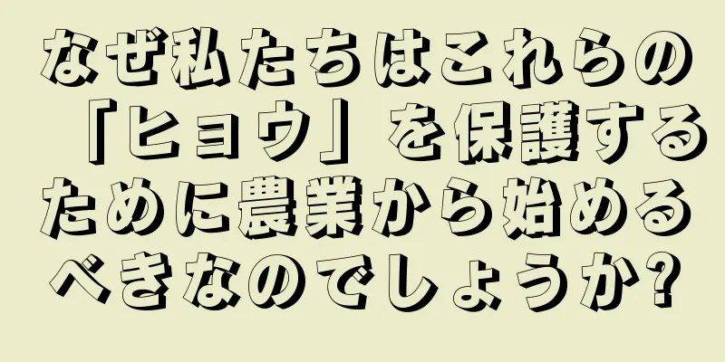 なぜ私たちはこれらの「ヒョウ」を保護するために農業から始めるべきなのでしょうか?