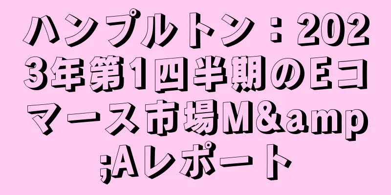ハンプルトン：2023年第1四半期のEコマース市場M&Aレポート
