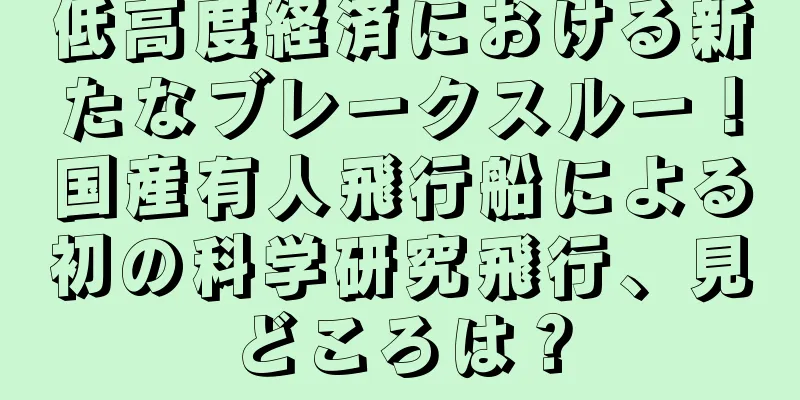 低高度経済における新たなブレークスルー！国産有人飛行船による初の科学研究飛行、見どころは？