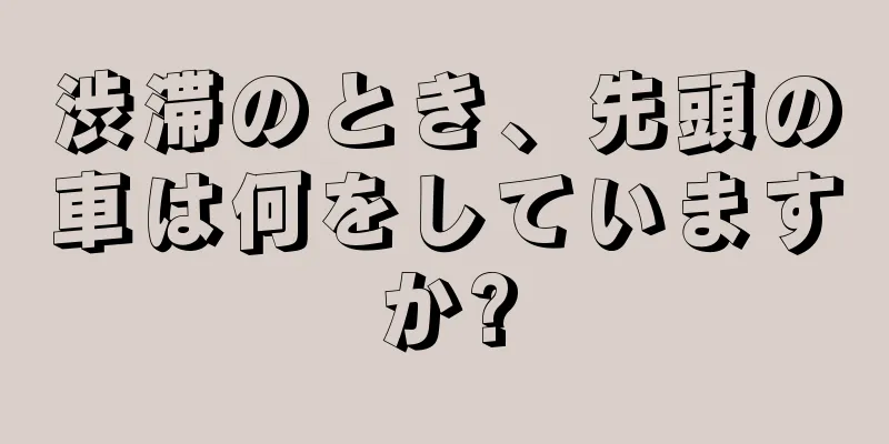 渋滞のとき、先頭の車は何をしていますか?
