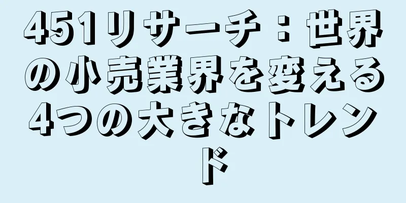 451リサーチ：世界の小売業界を変える4つの大きなトレンド