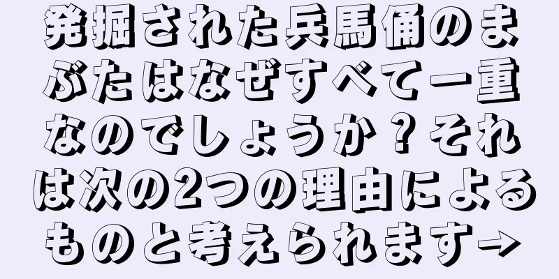 発掘された兵馬俑のまぶたはなぜすべて一重なのでしょうか？それは次の2つの理由によるものと考えられます→
