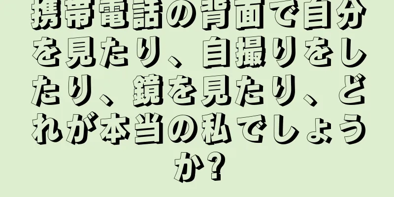 携帯電話の背面で自分を見たり、自撮りをしたり、鏡を見たり、どれが本当の私でしょうか?