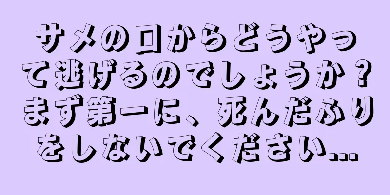 サメの口からどうやって逃げるのでしょうか？まず第一に、死んだふりをしないでください...
