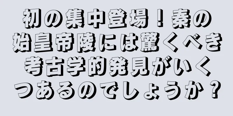 初の集中登場！秦の始皇帝陵には驚くべき考古学的発見がいくつあるのでしょうか？