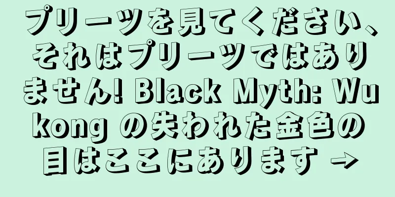 プリーツを見てください、それはプリーツではありません! Black Myth: Wukong の失われた金色の目はここにあります →