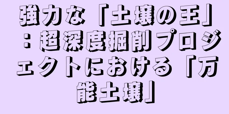 強力な「土壌の王」：超深度掘削プロジェクトにおける「万能土壌」