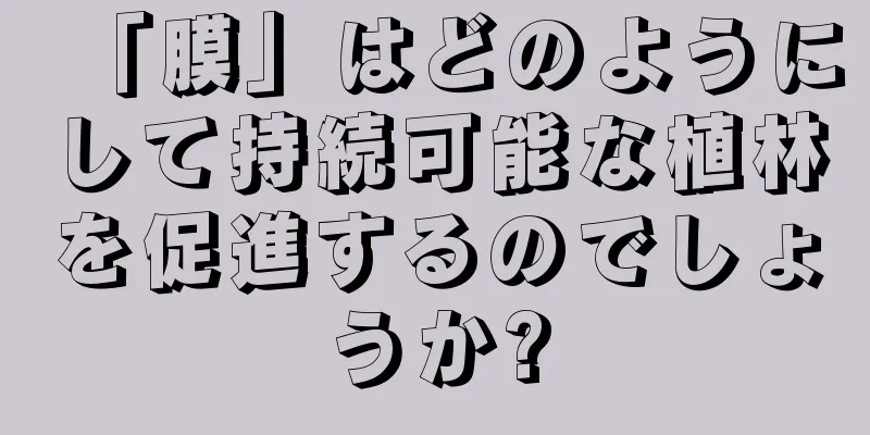 「膜」はどのようにして持続可能な植林を促進するのでしょうか?