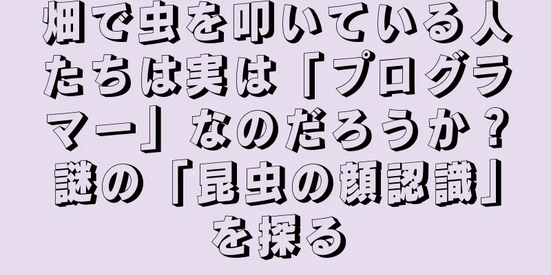 畑で虫を叩いている人たちは実は「プログラマー」なのだろうか？謎の「昆虫の顔認識」を探る