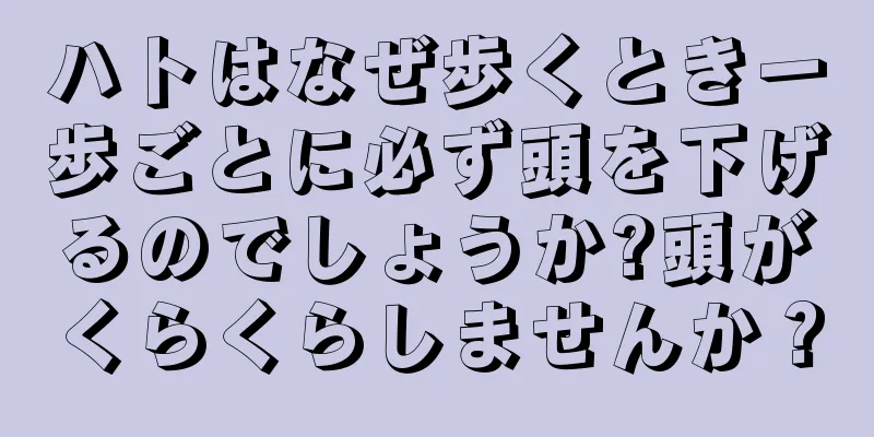 ハトはなぜ歩くとき一歩ごとに必ず頭を下げるのでしょうか?頭がくらくらしませんか？