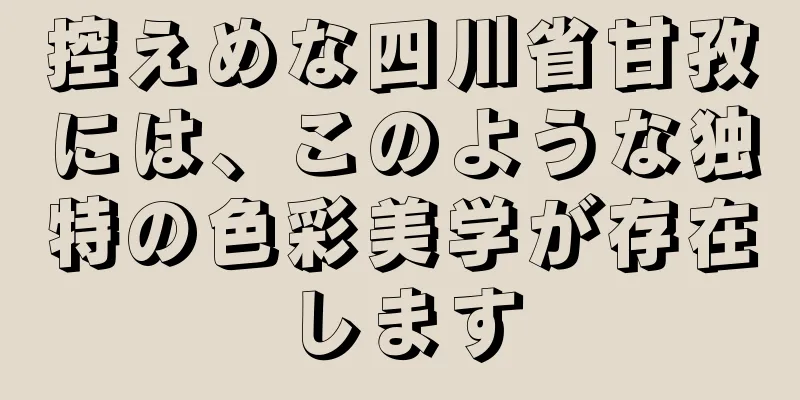 控えめな四川省甘孜には、このような独特の色彩美学が存在します