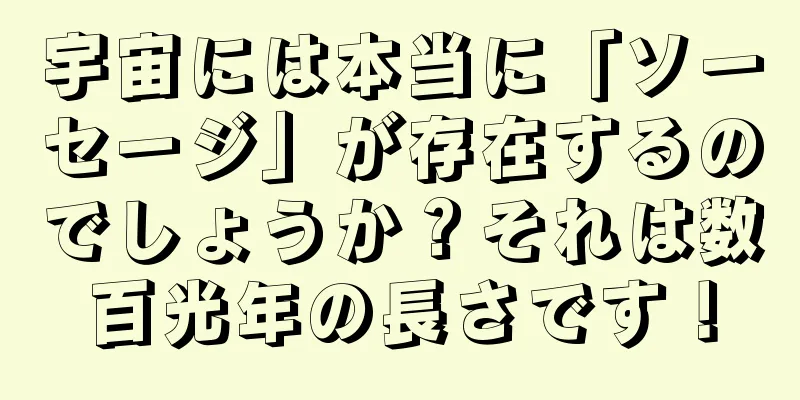 宇宙には本当に「ソーセージ」が存在するのでしょうか？それは数百光年の長さです！