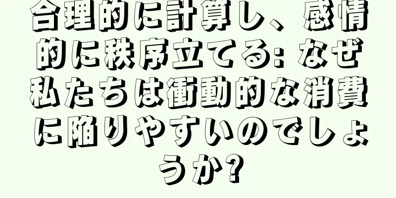 合理的に計算し、感情的に秩序立てる: なぜ私たちは衝動的な消費に陥りやすいのでしょうか?