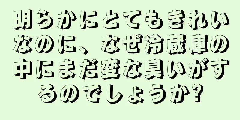 明らかにとてもきれいなのに、なぜ冷蔵庫の中にまだ変な臭いがするのでしょうか?