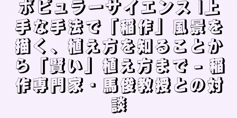 ポピュラーサイエンス |上手な手法で「稲作」風景を描く、植え方を知ることから「賢い」植え方まで - 稲作専門家・馬俊教授との対談