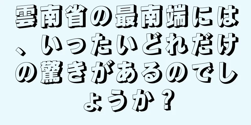 雲南省の最南端には、いったいどれだけの驚きがあるのでしょうか？