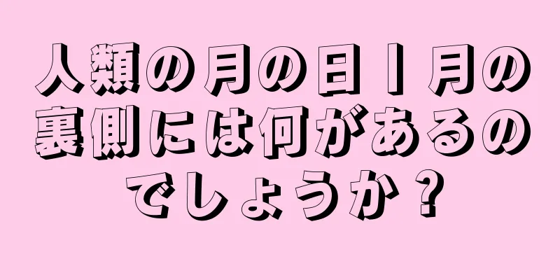 人類の月の日丨月の裏側には何があるのでしょうか？