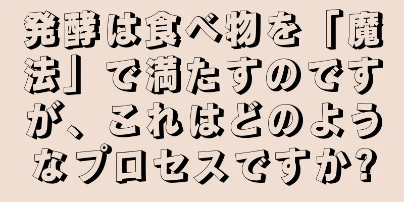 発酵は食べ物を「魔法」で満たすのですが、これはどのようなプロセスですか?