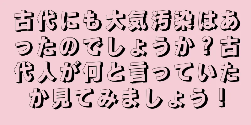 古代にも大気汚染はあったのでしょうか？古代人が何と言っていたか見てみましょう！