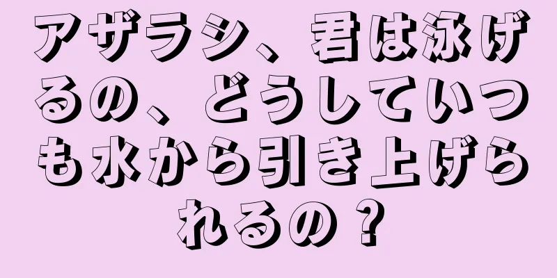 アザラシ、君は泳げるの、どうしていつも水から引き上げられるの？
