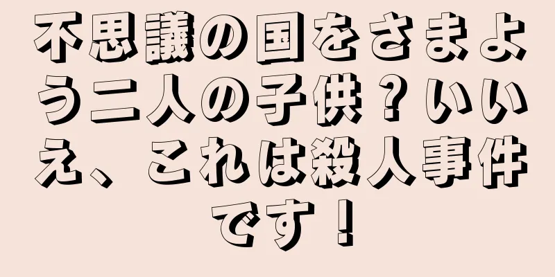 不思議の国をさまよう二人の子供？いいえ、これは殺人事件です！