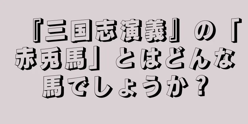 『三国志演義』の「赤兎馬」とはどんな馬でしょうか？
