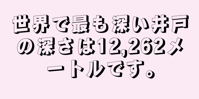 世界で最も深い井戸の深さは12,262メートルです。