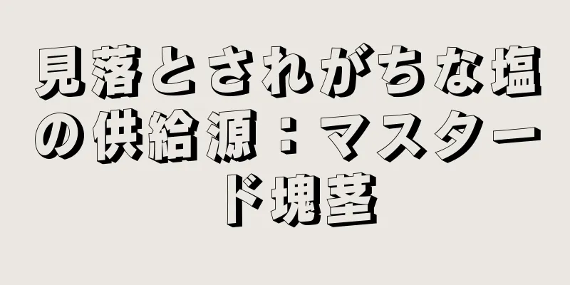 見落とされがちな塩の供給源：マスタード塊茎