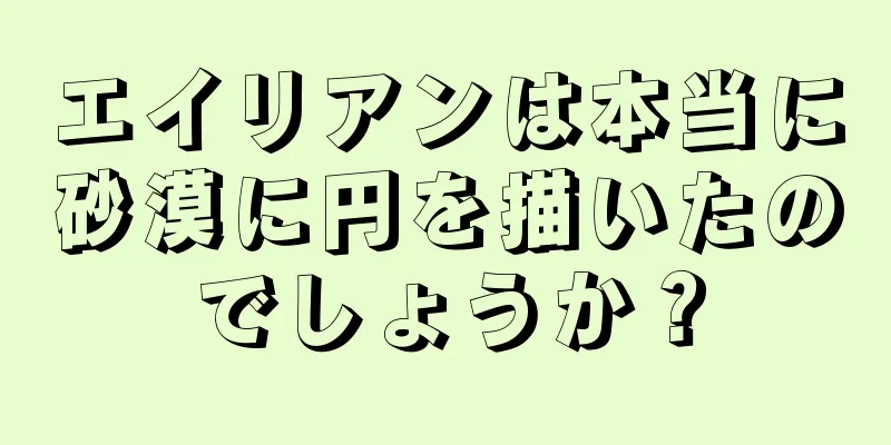 エイリアンは本当に砂漠に円を描いたのでしょうか？