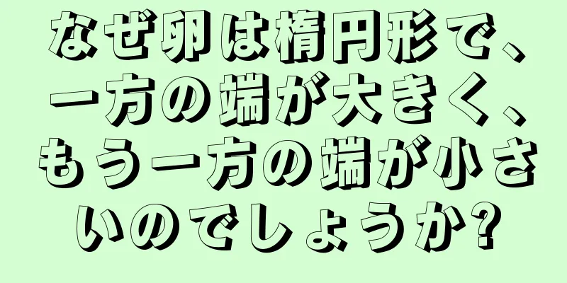 なぜ卵は楕円形で、一方の端が大きく、もう一方の端が小さいのでしょうか?