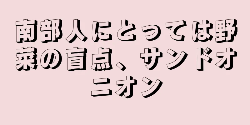 南部人にとっては野菜の盲点、サンドオニオン