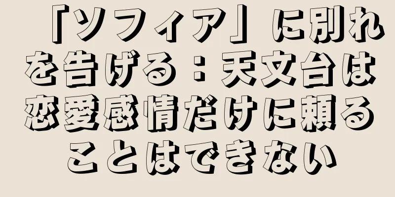 「ソフィア」に別れを告げる：天文台は恋愛感情だけに頼ることはできない