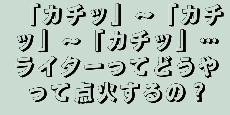 「カチッ」～「カチッ」～「カチッ」…ライターってどうやって点火するの？