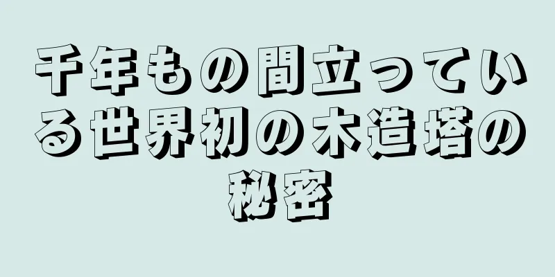 千年もの間立っている世界初の木造塔の秘密