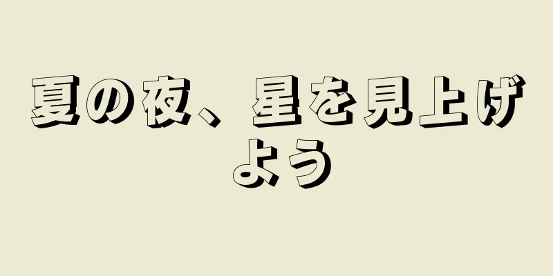 夏の夜、星を見上げよう
