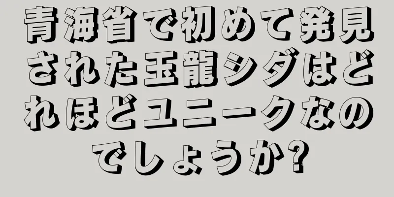 青海省で初めて発見された玉龍シダはどれほどユニークなのでしょうか?