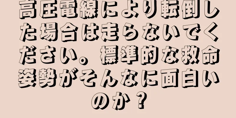 高圧電線により転倒した場合は走らないでください。標準的な救命姿勢がそんなに面白いのか？